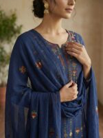 Handloom Cotton Embroidered Suit - Image 3